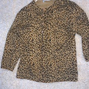 Cheetah print cardigan
